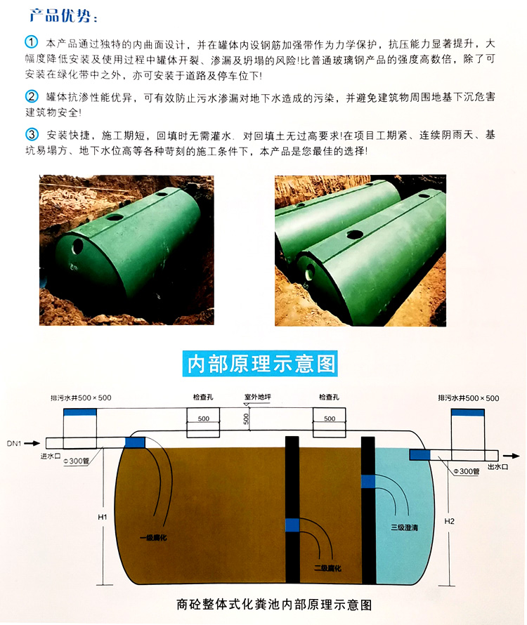 仁布玻璃钢化粪池
